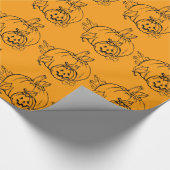 Halloween Pumpkin Wrapping Paper Cadeaupapier (Hoek)