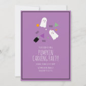 Halloween Pumpkin Zeer Cute Ghost Confetti Kaart (Voorkant)