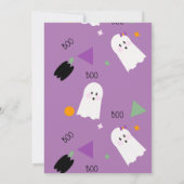 Halloween Pumpkin Zeer Cute Ghost Confetti Kaart (Achterkant)