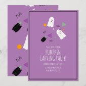 Halloween Pumpkin Zeer Cute Ghost Confetti Kaart (Voorkant / Achterkant)