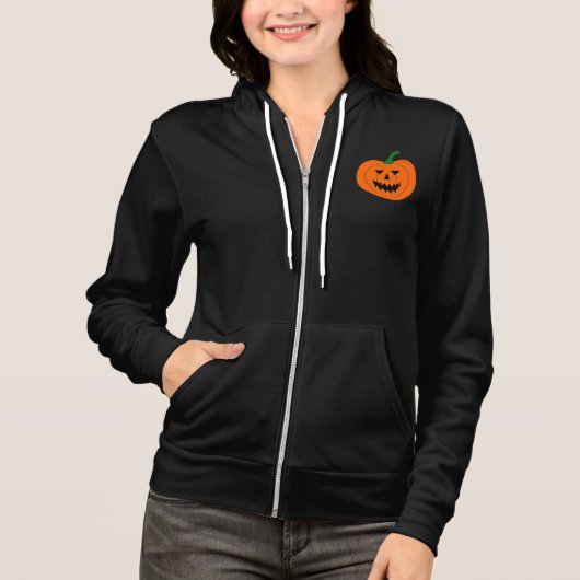 Halloween Pumpkin Zip Hoodie (Voorkant)