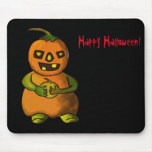 Halloween Pumpkinman Muismat (Voorkant)