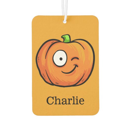 Halloween Pumpkins aangepaste naam air freshner Luchtverfrisser (Achterkant)