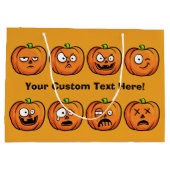 Halloween Pumpkins aangepaste tekst grote geschenk Groot Cadeauzakje (Achterkant)