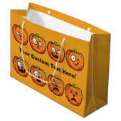 Halloween Pumpkins aangepaste tekst grote geschenk Groot Cadeauzakje (Voorkant Gekanteld)