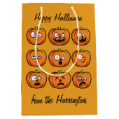 Halloween Pumpkins aangepaste tekst medium geschen Cadeauzakje (Voorkant)
