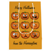 Halloween Pumpkins aangepaste tekst medium geschen Cadeauzakje (Achterkant)
