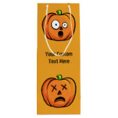Halloween Pumpkins aangepaste tekst wijn geschenkz Cadeautas (Achterkant)