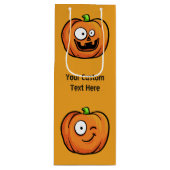 Halloween Pumpkins aangepaste tekst wijn geschenkz Cadeautas (Voorkant)