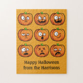 Halloween Pumpkins aangepaste tekstpuzzel Legpuzzel (Verticaal)