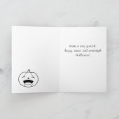 Halloween Pumpkins and Black Cat Kaart (Binnen)