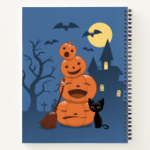 Halloween Pumpkins and Black Cat Notitieboek (Achterkant)