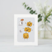 Halloween Pumpkins and Ghosts Briefkaart (Staand voorkant)