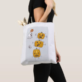 Halloween Pumpkins and Ghosts Canvas tas (Dichtbij)