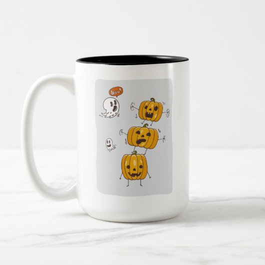 Halloween Pumpkins and Ghosts Mok (Links)