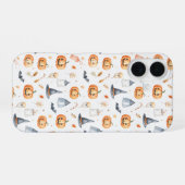 Halloween Pumpkins and Ghosts Pattern iPhone 16 Hoesje (Achterkant horizontaal)