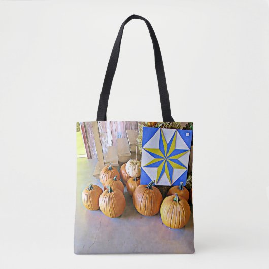 Halloween Pumpkins and Herfst Display Autumn Bag Tote Bag (Voorkant)