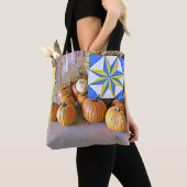 Halloween Pumpkins and Herfst Display Autumn Bag Tote Bag (Dichtbij)