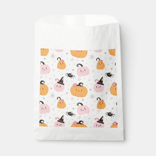 Halloween Pumpkins and Spiders Favor Bag Bedankzakje (Voorkant)