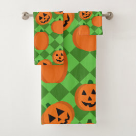 Halloween Pumpkins Bad Handdoek