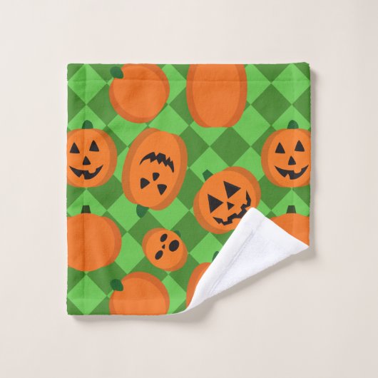Halloween Pumpkins Bad Handdoek (Wasdoekje)