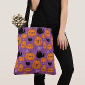 Halloween Pumpkins Black Cats en Ghost Tote Bag (Dichtbij)