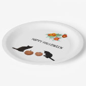 Halloween Pumpkins, Black Cats, Marigolds Papieren Bordje (Gekanteld)