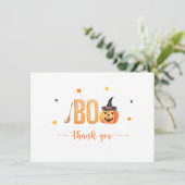 Halloween Pumpkins Boo Bedankkaart (Staand voorkant)