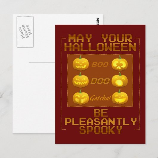 Halloween Pumpkins briefkaart (Voorkant / Achterkant)
