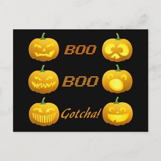 Halloween Pumpkins briefkaart (Voorkant)
