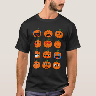 Halloween Pumpkins Emomotion Boys Girls Kinder Cut T-shirt
