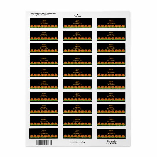 Halloween Pumpkins Etiket (Full Sheet)