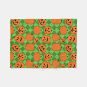 Halloween Pumpkins Fleece Deken (Voorkant (Horizontaal))
