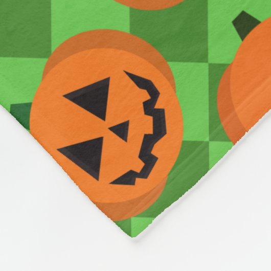 Halloween Pumpkins Fleece Deken (Hoek)