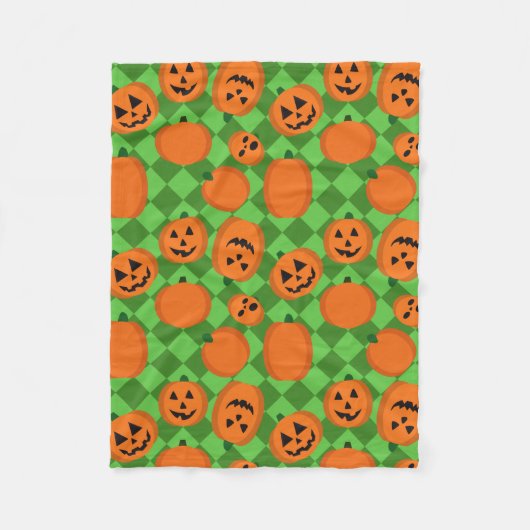 Halloween Pumpkins Fleece Deken (Voorkant)