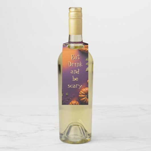 Halloween Pumpkins Flessenhanger (Op fles)
