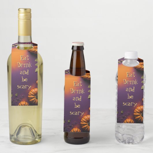 Halloween Pumpkins Flessenhanger (In situ)