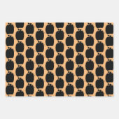 Halloween Pumpkins Hand Drawn Sinaasappel Black Pa Inpakpapier Vel (Voorkant 3)