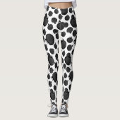 Halloween Pumpkins Herfst Autumn Black White Moder Leggings (Voorkant)