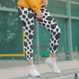 Halloween Pumpkins Herfst Autumn Black White Moder Leggings