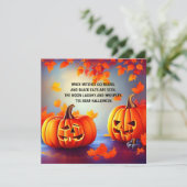 Halloween Pumpkins Jack o Lantern Autumn Oranje Ca Kaart (Staand voorkant)