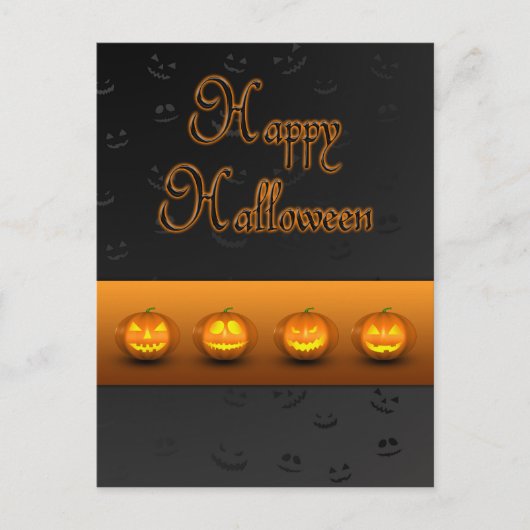 Halloween Pumpkins Jack-o-Lantern Briefkaart (Voorkant)