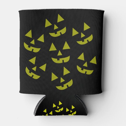 Halloween Pumpkins Jack O' Lantern Can Cooler (Voorkant)
