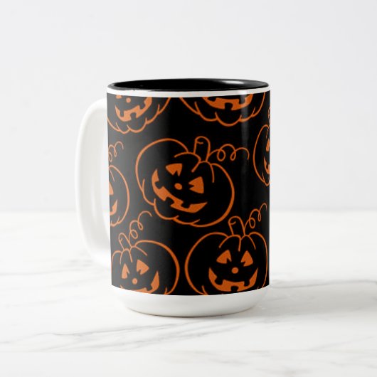 Halloween Pumpkins Jack-O-Lantern Coffee Mok (Voorkant links)