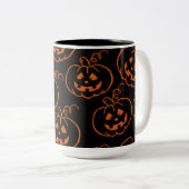 Halloween Pumpkins Jack-O-Lantern Coffee Mok (Voorkant rechts)
