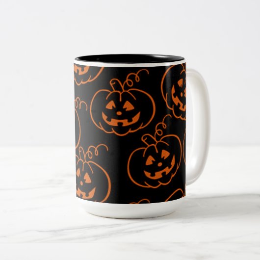 Halloween Pumpkins Jack-O-Lantern Coffee Mok (Voorkant rechts)