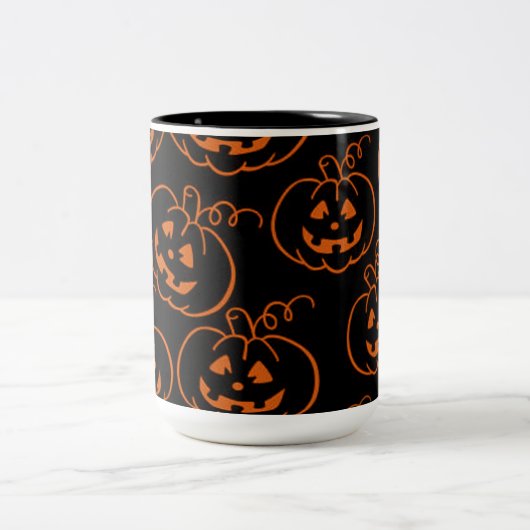 Halloween Pumpkins Jack-O-Lantern Coffee Mok (Center)