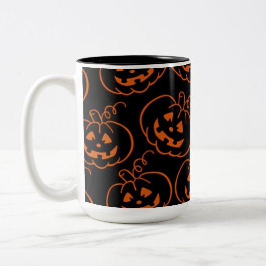 Halloween Pumpkins Jack-O-Lantern Coffee Mok (Links)