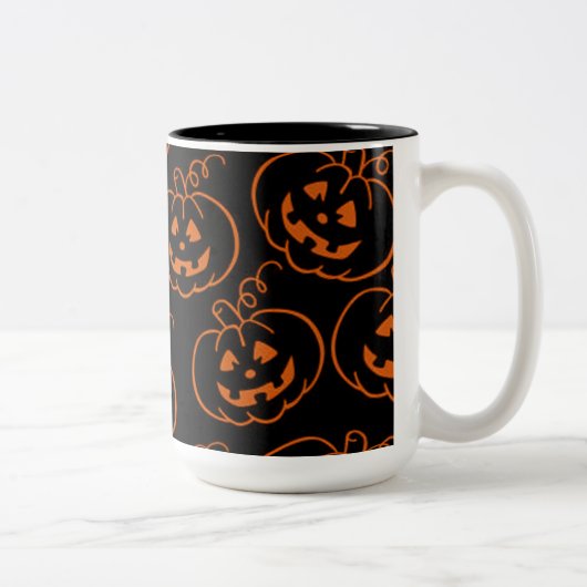 Halloween Pumpkins Jack-O-Lantern Coffee Mok (Rechts)