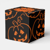 Halloween Pumpkins Jack-O-Lantern Cube Favor Box Bedankdoosjes (Achterkant)
